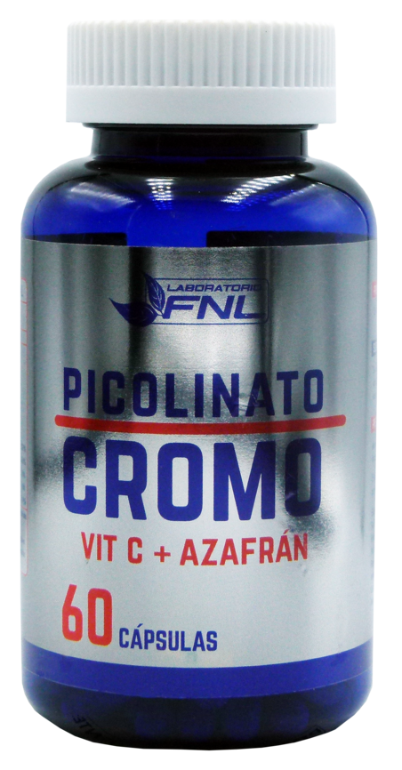 Picolinato de Cromo + Vitamina C + Azafrn FNL | 60 Cpsulas | Metabolismo  y Estado de nimo  Chile HACCP  Be Free