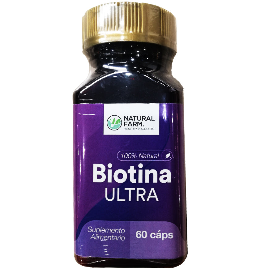 Biotina en capsulas de 500 mg, 60 Cap, Natural Farm