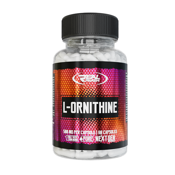 L-Ornitina en capsulas de 500 Mg, 90 cap, Real Pharm