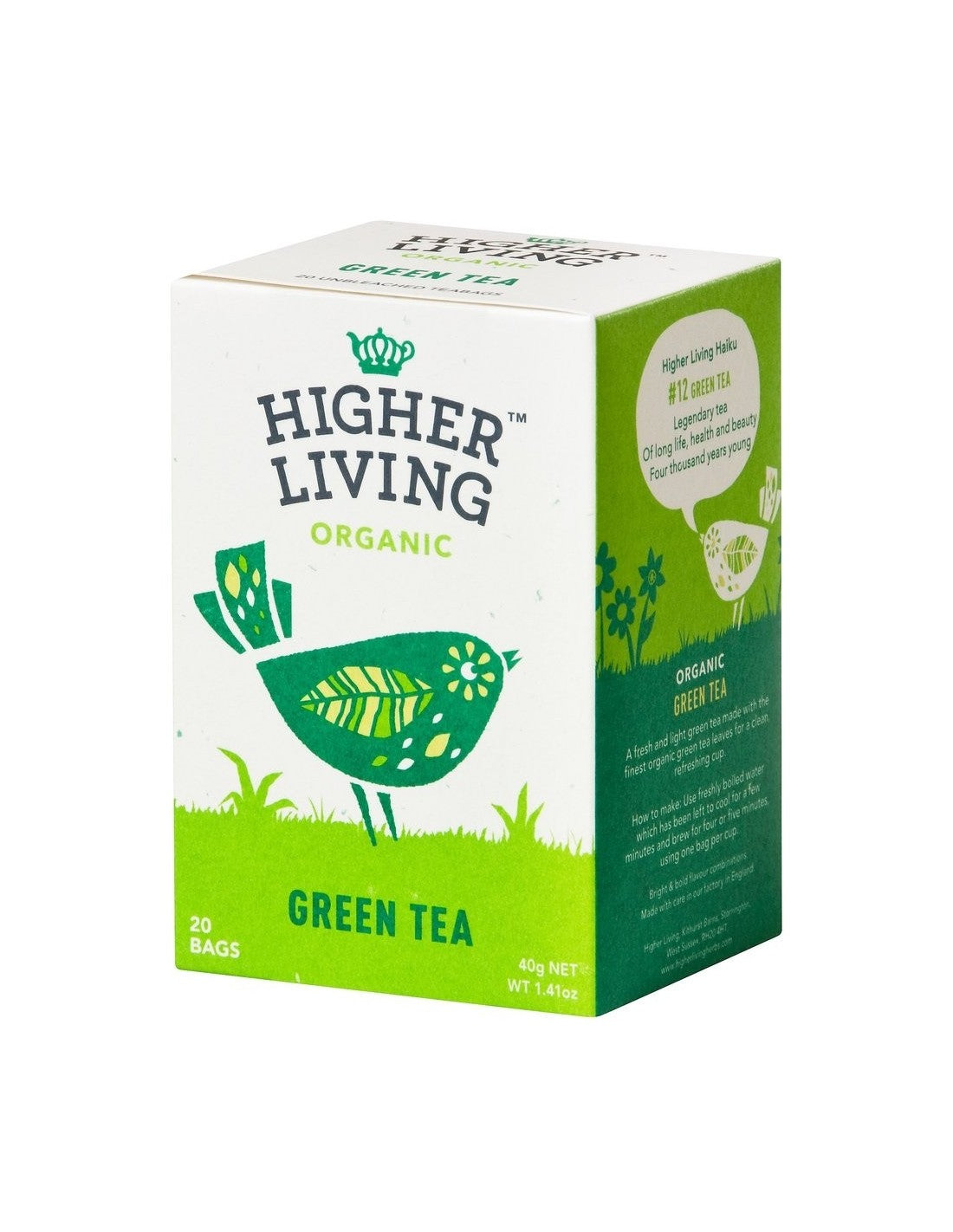 Green Tea - Té Verde, 20 uni, Higher Living