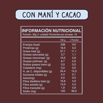 Barrita de Dátiles con Cacao Nibs, 25 gr, Soul Bar