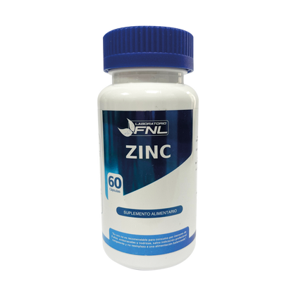 Zinc Sulfato en Cápsulas de 250 mg, 60 uni, marca Fnl