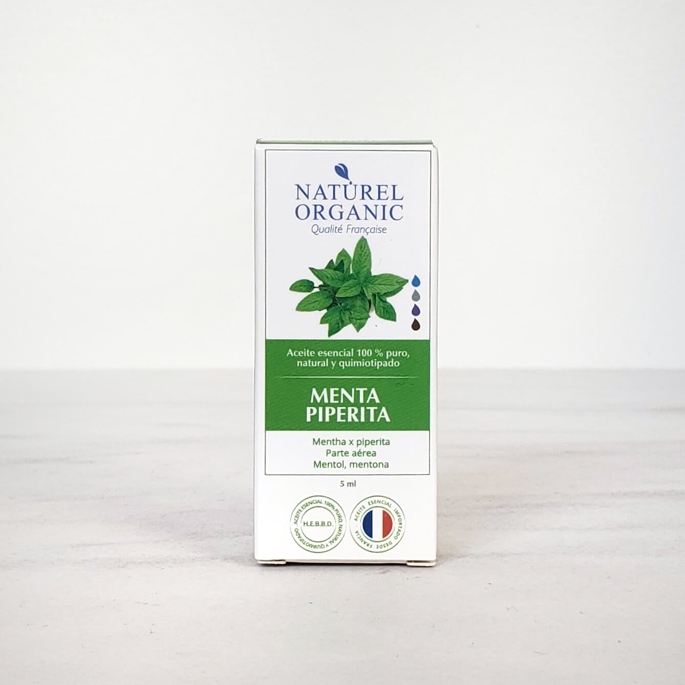 Aceite Esencial Menta Piperita, 5 ml, marca Naturel Organic