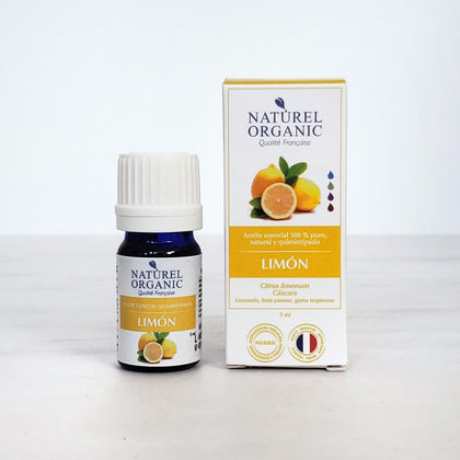 Aceite Esencial Limon, 5 ml, marca Naturel Organic
