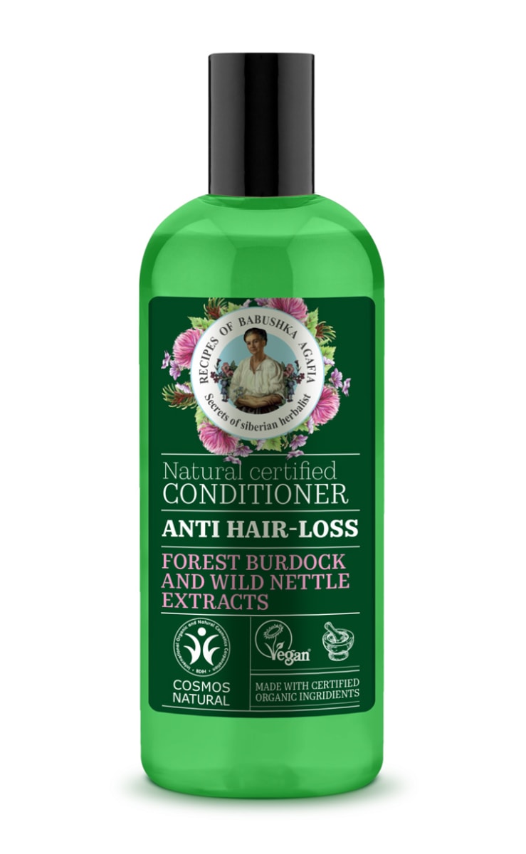 Acondicionador Anticaida, 260 ml, marca Babushka Agafia