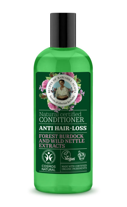 Acondicionador Anticaida, 260 ml, marca Babushka Agafia