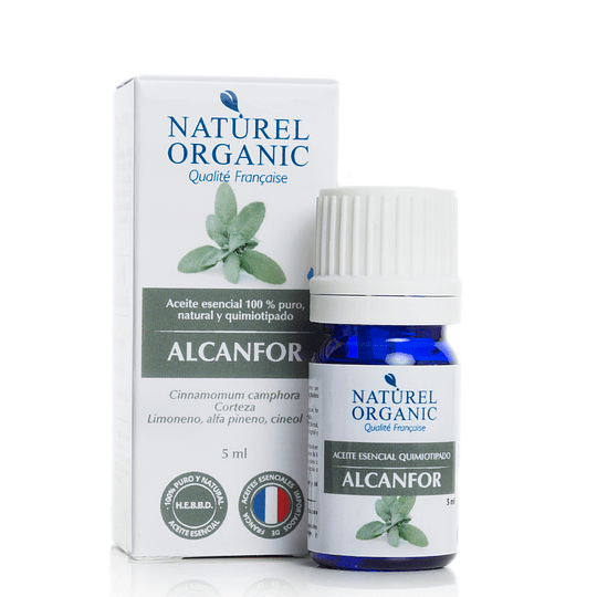 Aceite Esencial Alcanfor, 5 ml, marca Naturel Organic
