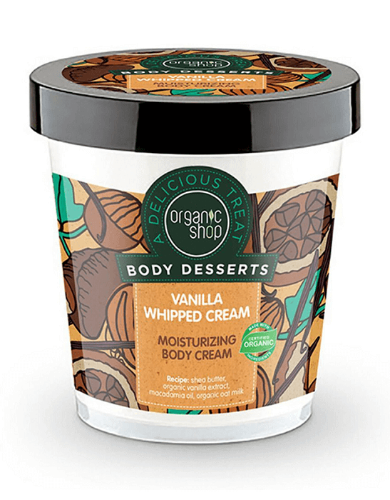 Crema de Cuerpo Vainilla Body Desserts, 450 ml, marca Organic Shop