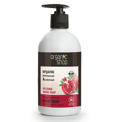 Jabon líquido Granada Vitamina, 500 ml, marca Organic Shop