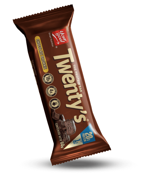 Barrita Twenty´S Chocolate Brownie, 60 gr, marca Your Goal