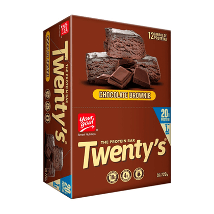 Barrita Twenty´S Chocolate Brownie, caja 12 X 60 gr, marca Your Goal