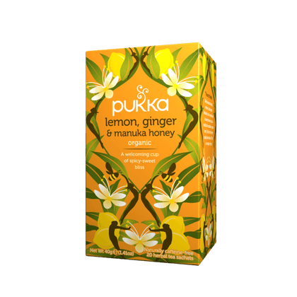 Infusion Lemon Ginger & Manuka Honey, 20 uni, marca Pukka