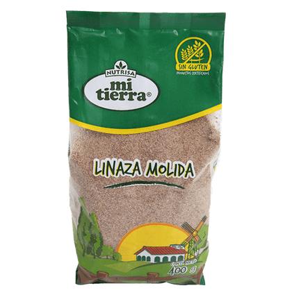 Harina de Linaza sin gluten, 400 gr, marca Mi Tierra