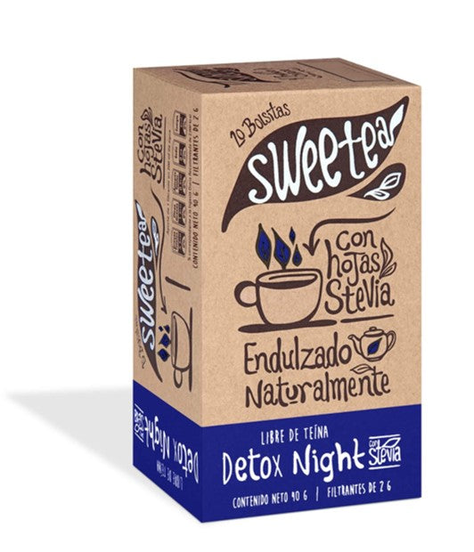 Infusion Detox Night con stevia, 40 gr, marca Sweetea