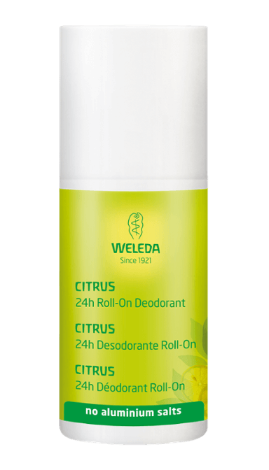 Desodorante Citrus Roll-On 24 Hr, 50 ml, marca Weleda