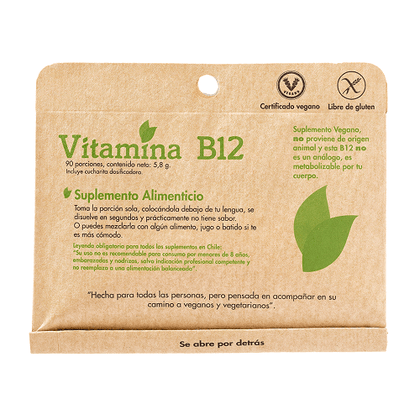 Vitamina B12 en Polvo 90 Porciones Marca Dulzura Natural
