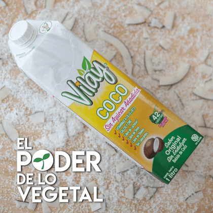 Bebida Vegetal Coco sin azúcar, 1000 ml, marca Vilay