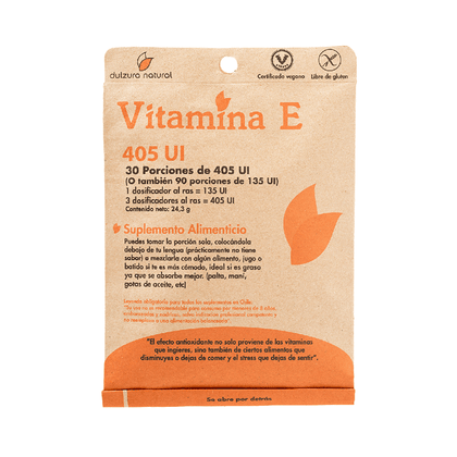 Vitamina E en Polvo 30 Porciones Marca Dulzura Natural