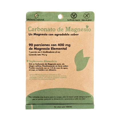 Carbonato de Magnesio en Polvo 90 Porciones Marca Dulzura Natural