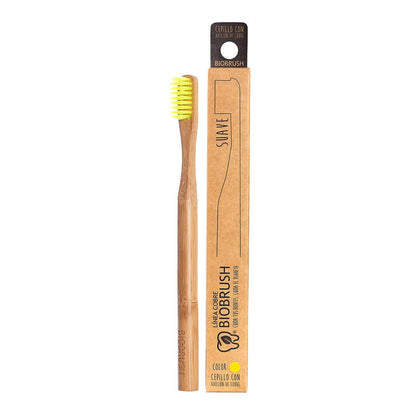 Cepillo de Dientes Bambú Suave Amarillo, 1 uni, marca Biobrush