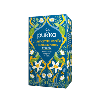Infusion Chamomile Vanilla & Manuka Honey, 20 uni, marca Pukka