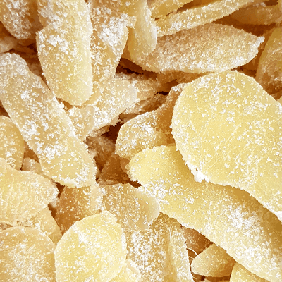 Granel Jengibre azúcarado en Lonjas, 250 gr, marca Be Free