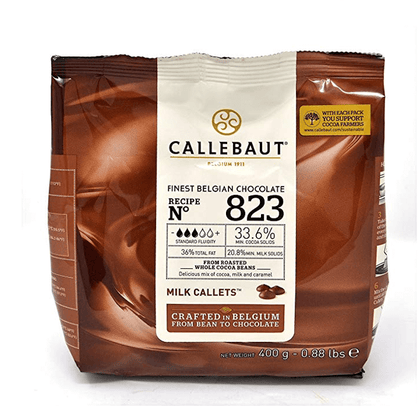 Chocolate Belga Leche, 400 gr, marca Callebaut