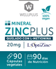 Zinc Plus, 90 capsulas, wellplus