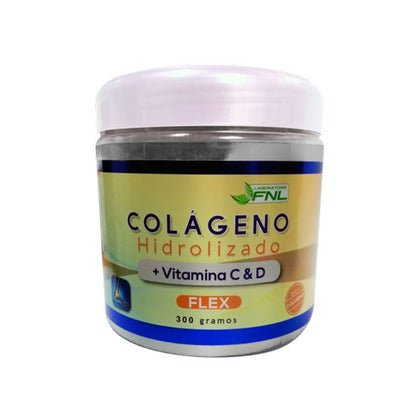 Colágeno Vitamina C y D Flex en polvo, 300 Gr, FNL