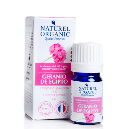 Aceite esencial Geranio de Egipto, 5 ml, marca Naturel Organic