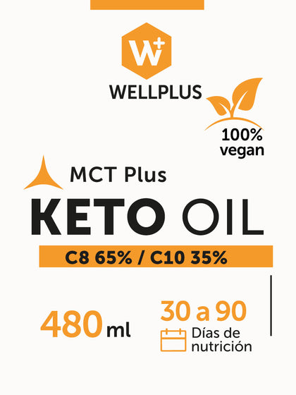 Keto Oil Mct Plus, 480 Ml, wellplus