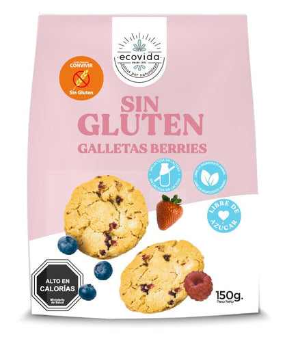 Galletas de Berries sin gluten, 150 Gr, Eco Vida