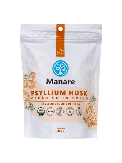 Psyllium Husk organico, 200 Gr, Manare