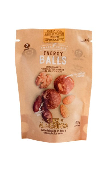 Energy Ball Nuez Almendras, 40 Gr, Smart Snack