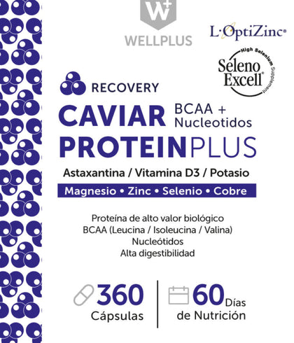 Caviar Protein Plus, 360 capsulas, wellplus