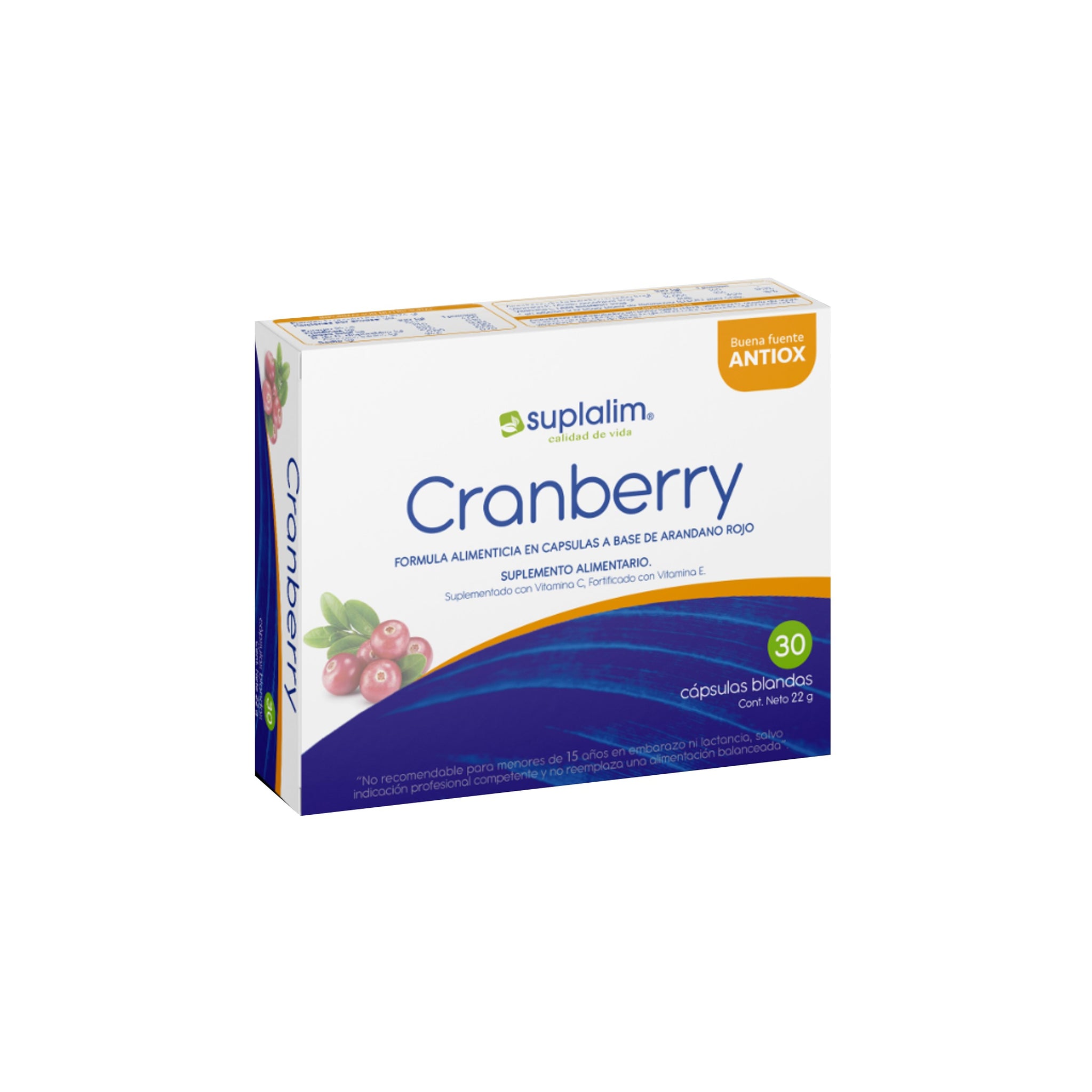 Cranberry en cápsulas, 30 Cap, Suplalim