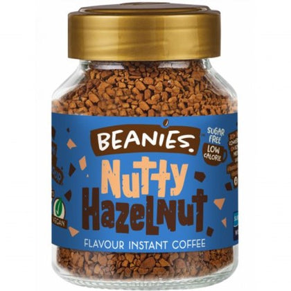Café Instantáneo Nutty Hazelnut, 50 gr, marca Beanies