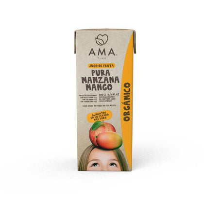 Jugo de Manzana Mango orgánico, 200 ml, marca Ama