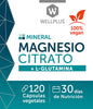 Magnesio Citrato, 120 capsulas, wellplus