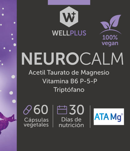 Neurocalm Acetil Taurato de Magnesio, 60 capsulas, wellplus