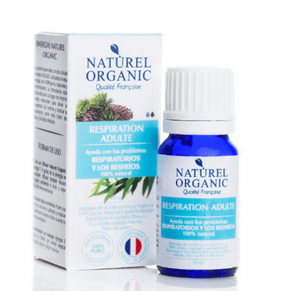 Aromaterapia Respiracion y Resfrios, 10 ml, marca Naturel Organic