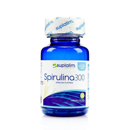 Spirulina en cápsulas de 300 Mg, 90 Cap, Suplalim