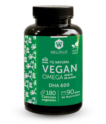 3 x Vegan Omega 3, 3 x 180 capsulas, wellplus