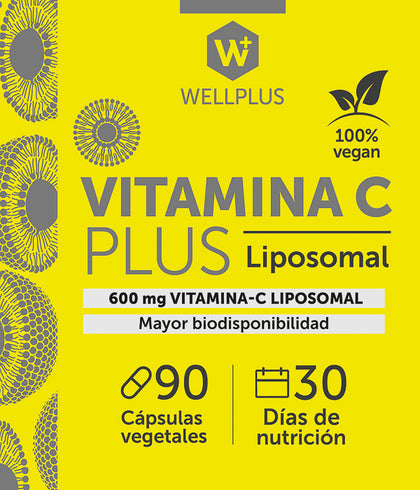 Vitamina C Liposomal, 90 Capsulas de 800 mg, wellplus