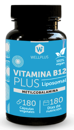 Vitamina B12 Plus Liposomal, 180 capsulas, wellplus
