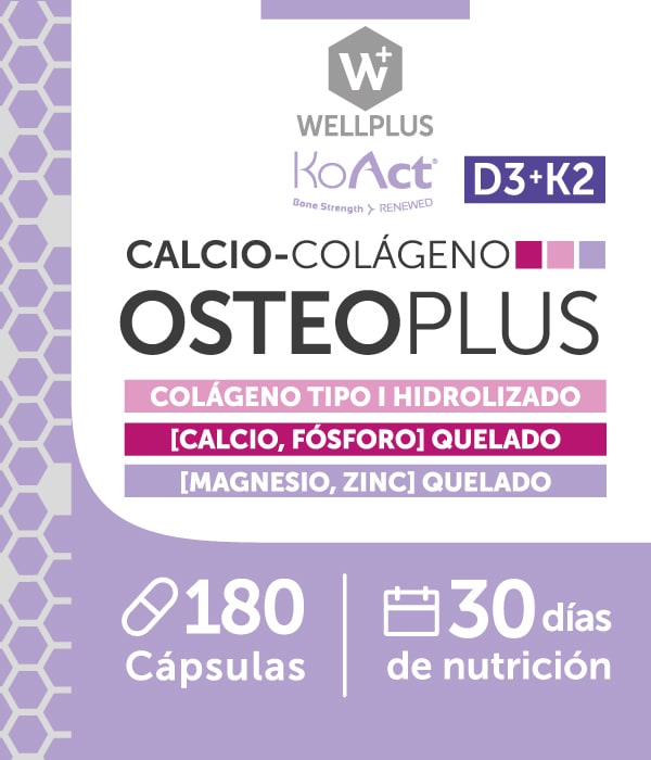 3 x Colageno Hidrolizado Osteo Plus, 3 x 180 cap, wellplus
