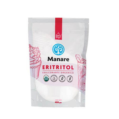 Eritritol orgánico, 400 gr, marca Manare