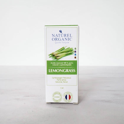 Aceite Esencial Lemongrass, 5 ml, marca Naturel Organic
