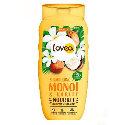 Shampoo Monoi & Karite Cabello Seco, 250 ml, marca Lovea