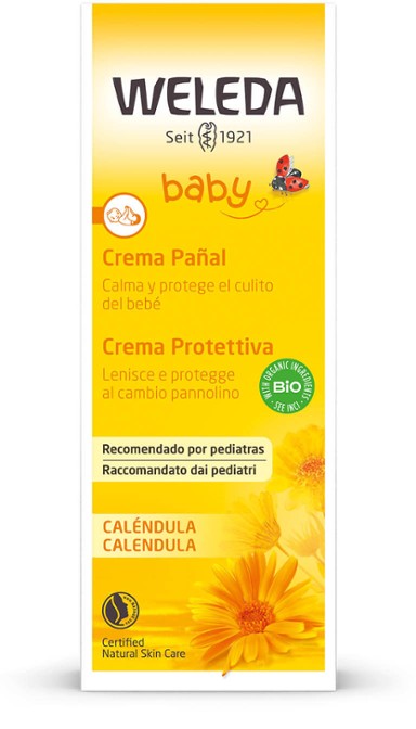 Crema Pañal de Calendula Natural Para Coceduras Bebe, 75 ml, marca Weleda